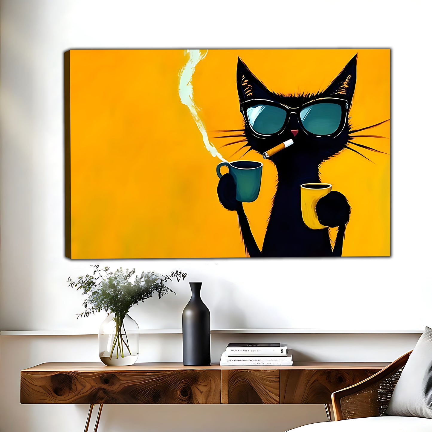 W427 Natural Wood Grain Canvas Decorative Painting – Abstract Art | Ideal for Living Rooms and Offices