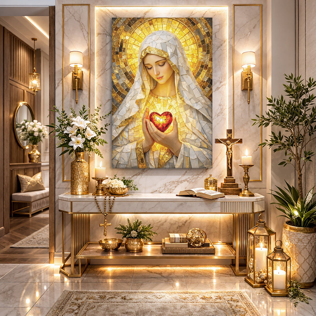 Heart Of A Mother Mosaic Wall Art