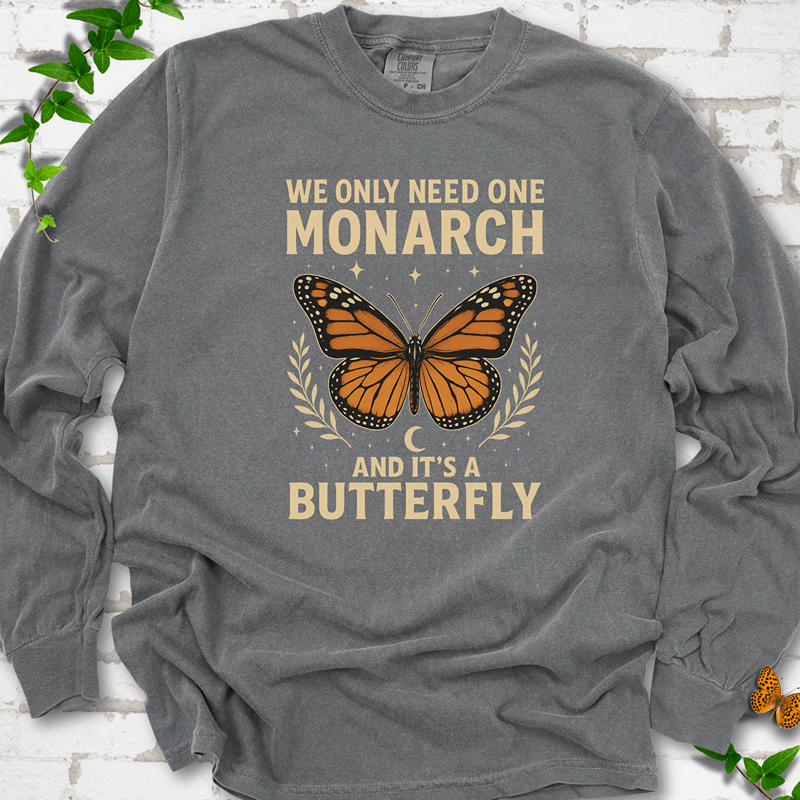 One Monarch Butterfly Long Sleeve T-Shirt