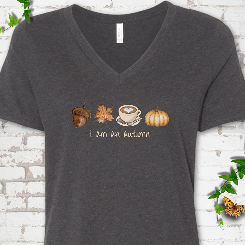 i am an autumn V-Neck T-Shirt