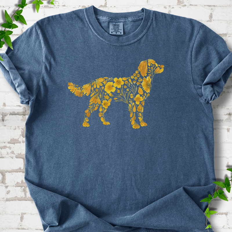 Wildflower Golden Retriever T-Shirt