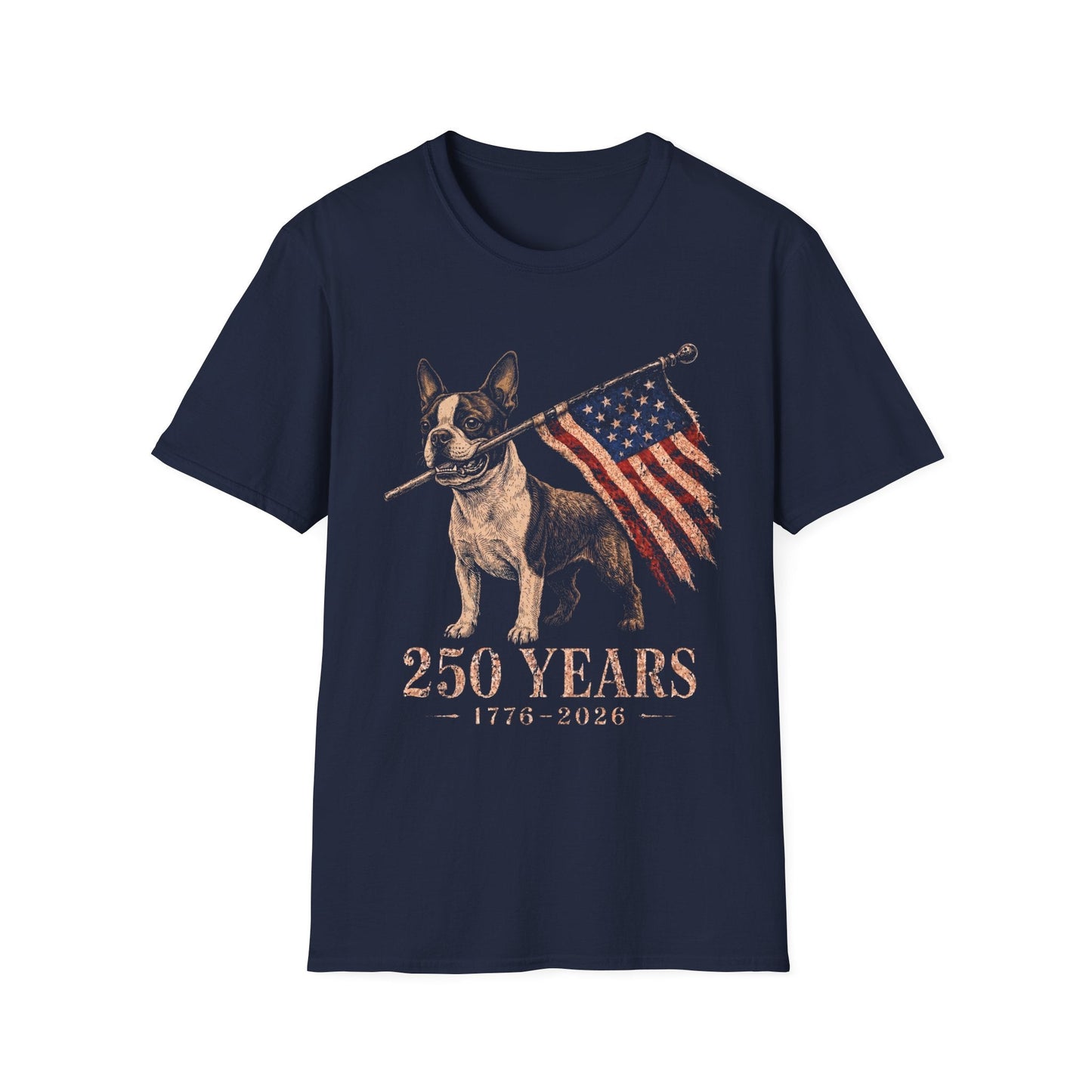 Boston Terrier USA 250 Years Tee