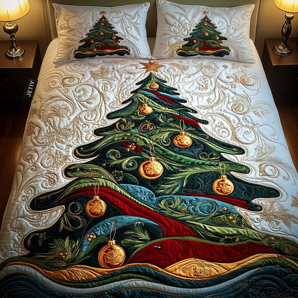 Glistening Tree Of Magic 3-Piece Quilted Bedding Set - Single (59" x 70")
