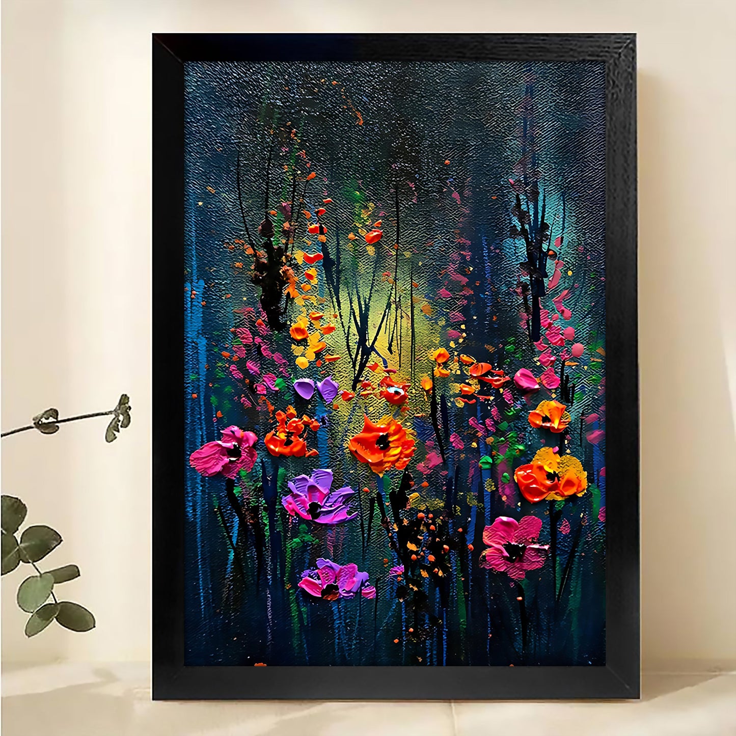 W290 Natural Wood Canvas – Abstract Art | Perfect for Living Room & Office