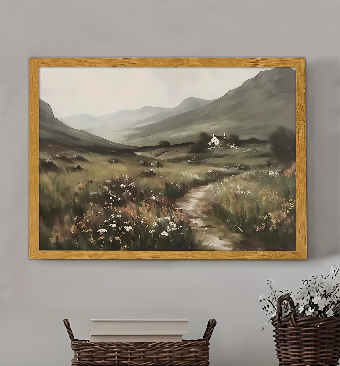 W153 Natural Wood Canvas – Abstract Art | Perfect for Living Room & Office