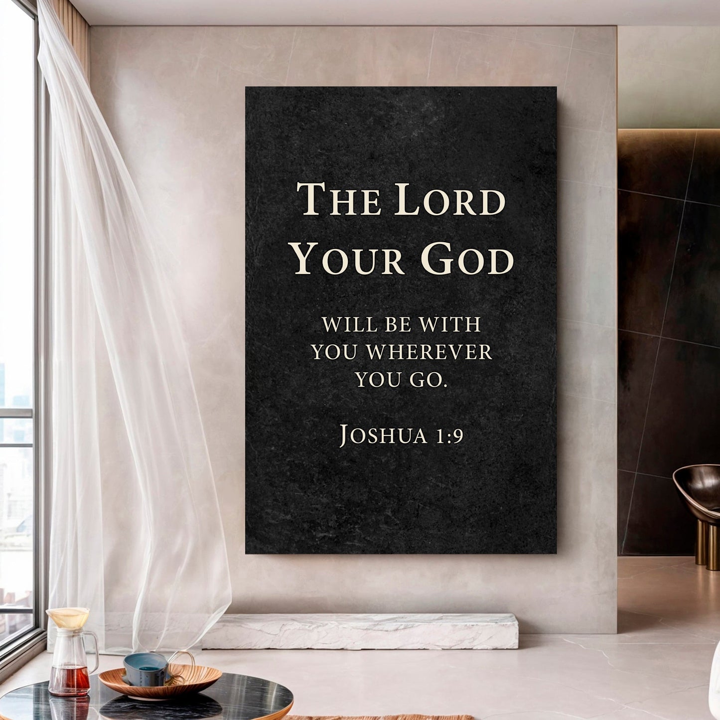 God is with You - Joshua 1:9 Faith Sign