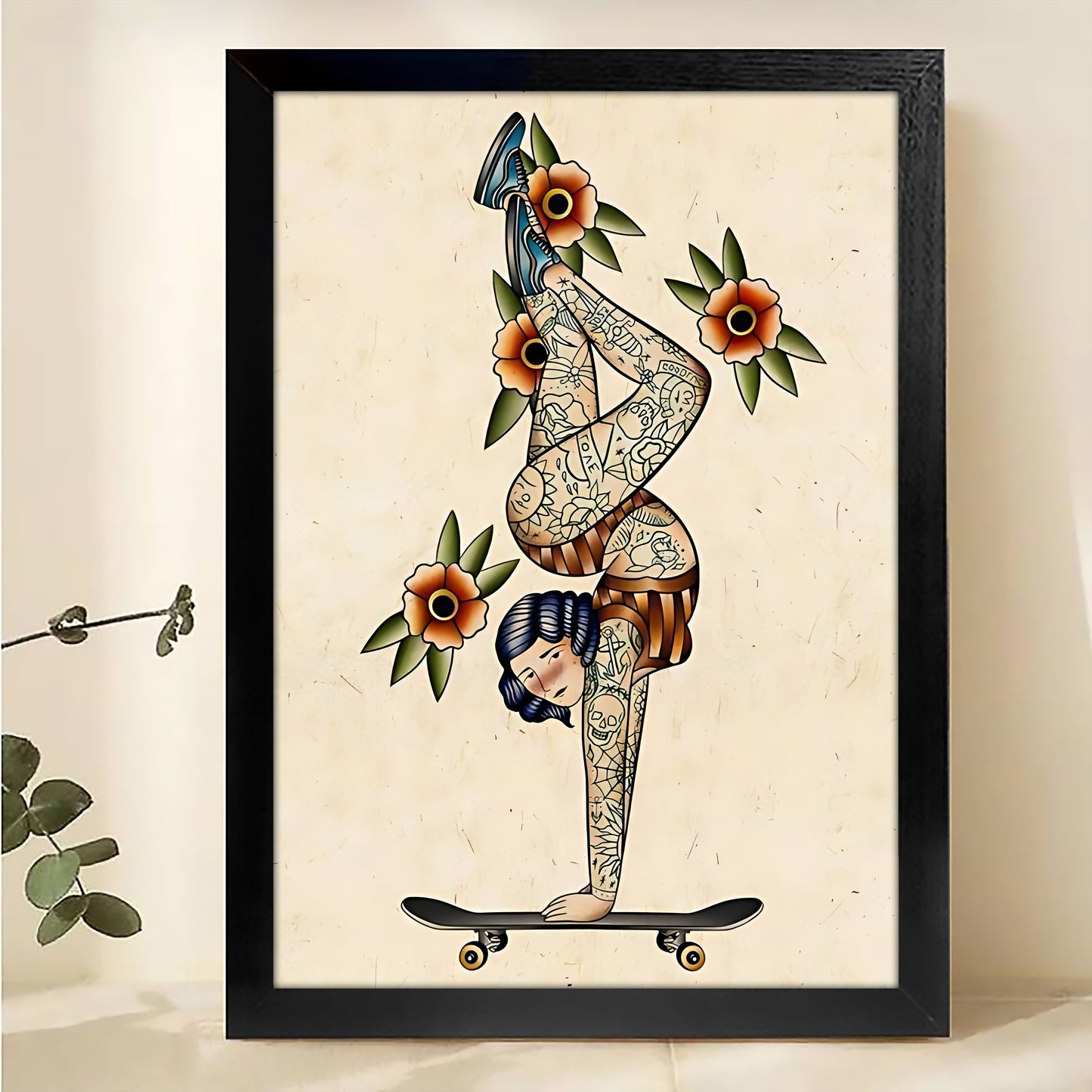 W209 Natural Wood Canvas – Abstract Art | Perfect for Living Room & Office