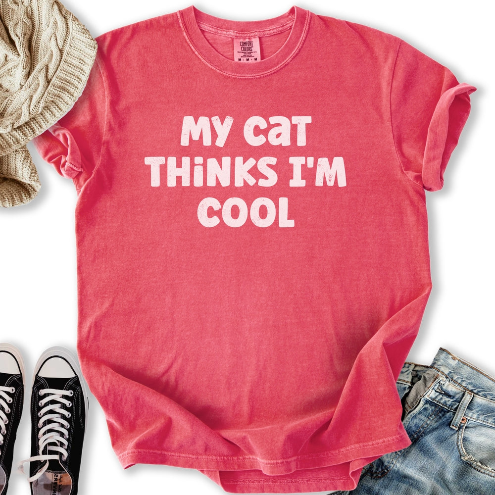 Cat Thinks I'm Cool Relaxed Tee