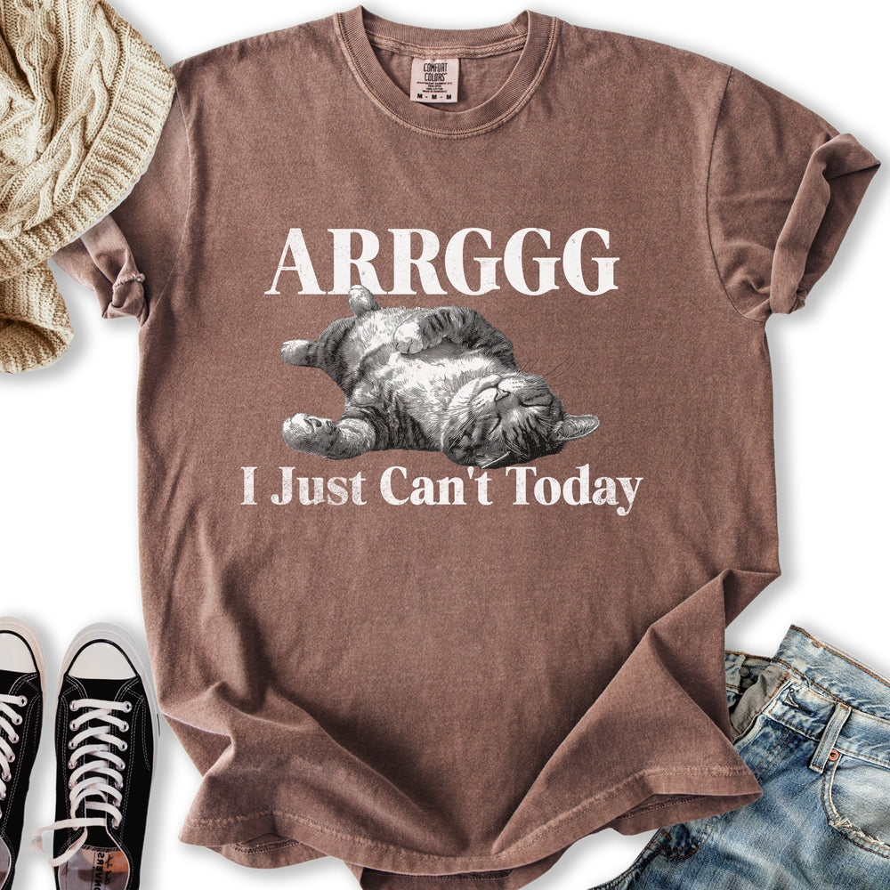 I Can't Today Cat Relaxed Tee