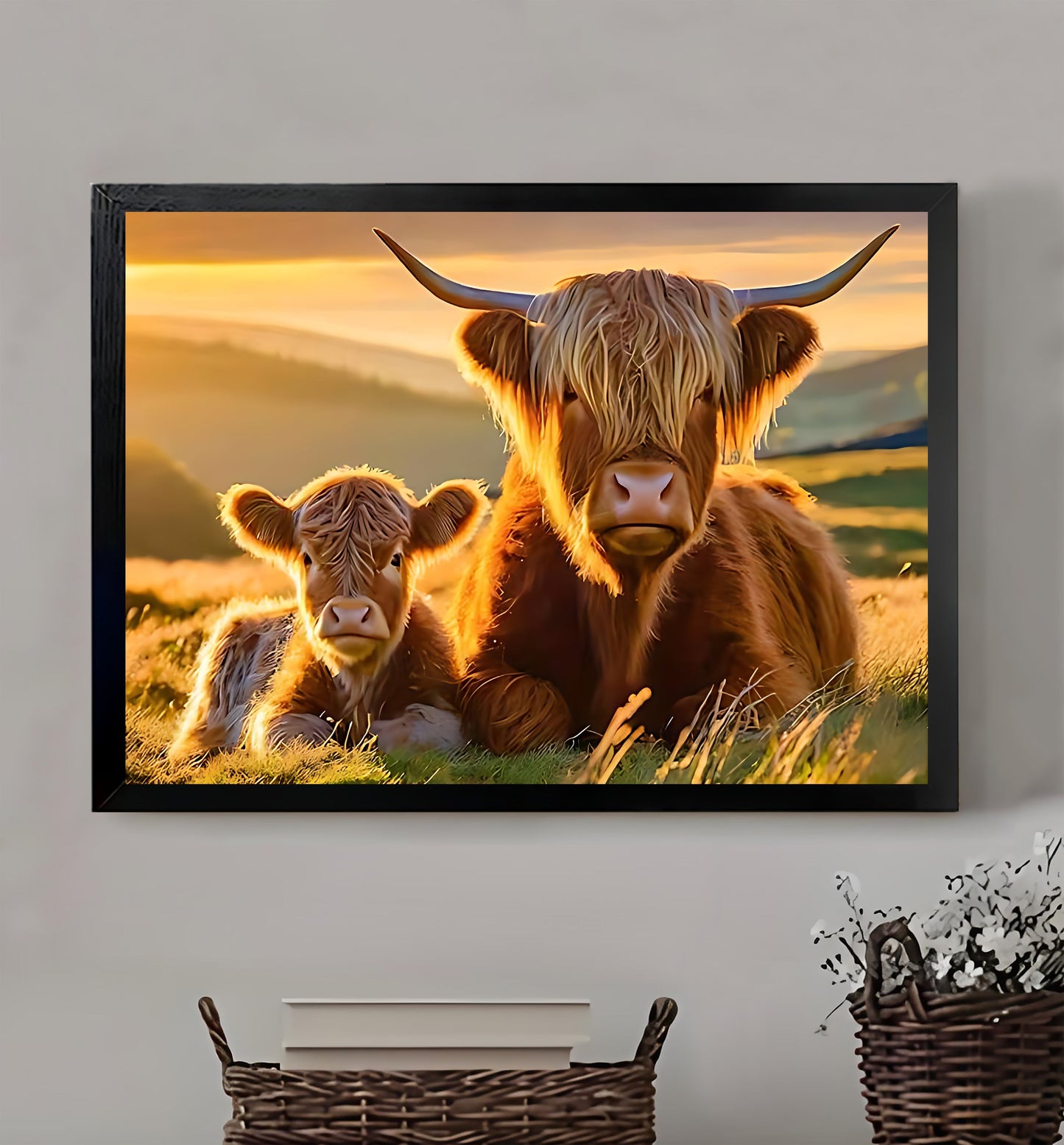 W258 Natural Wood Canvas – Abstract Art | Perfect for Living Room & Office