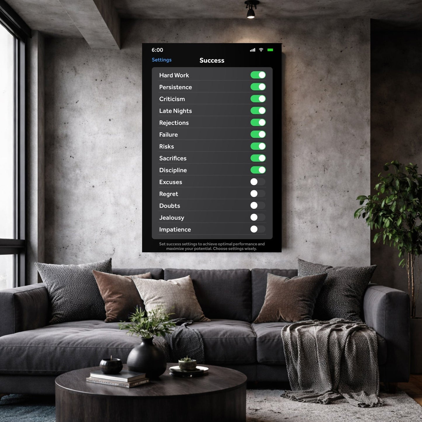 Setting For Success Wall Art