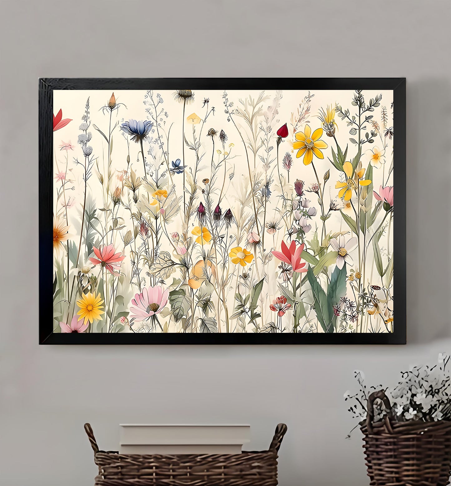 W261 Natural Wood Canvas – Abstract Art | Perfect for Living Room & Office