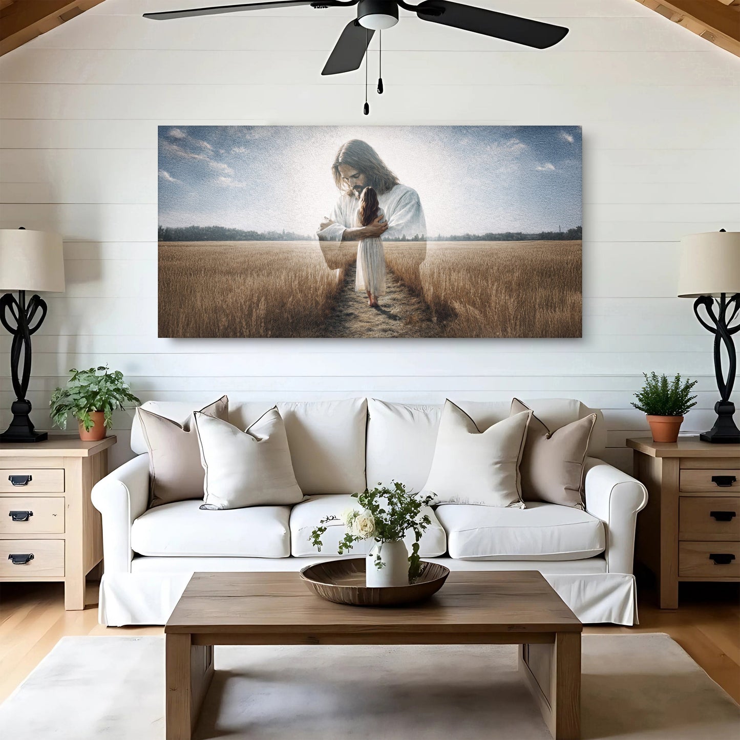 Embraced by God’s Love Faith Wall Art