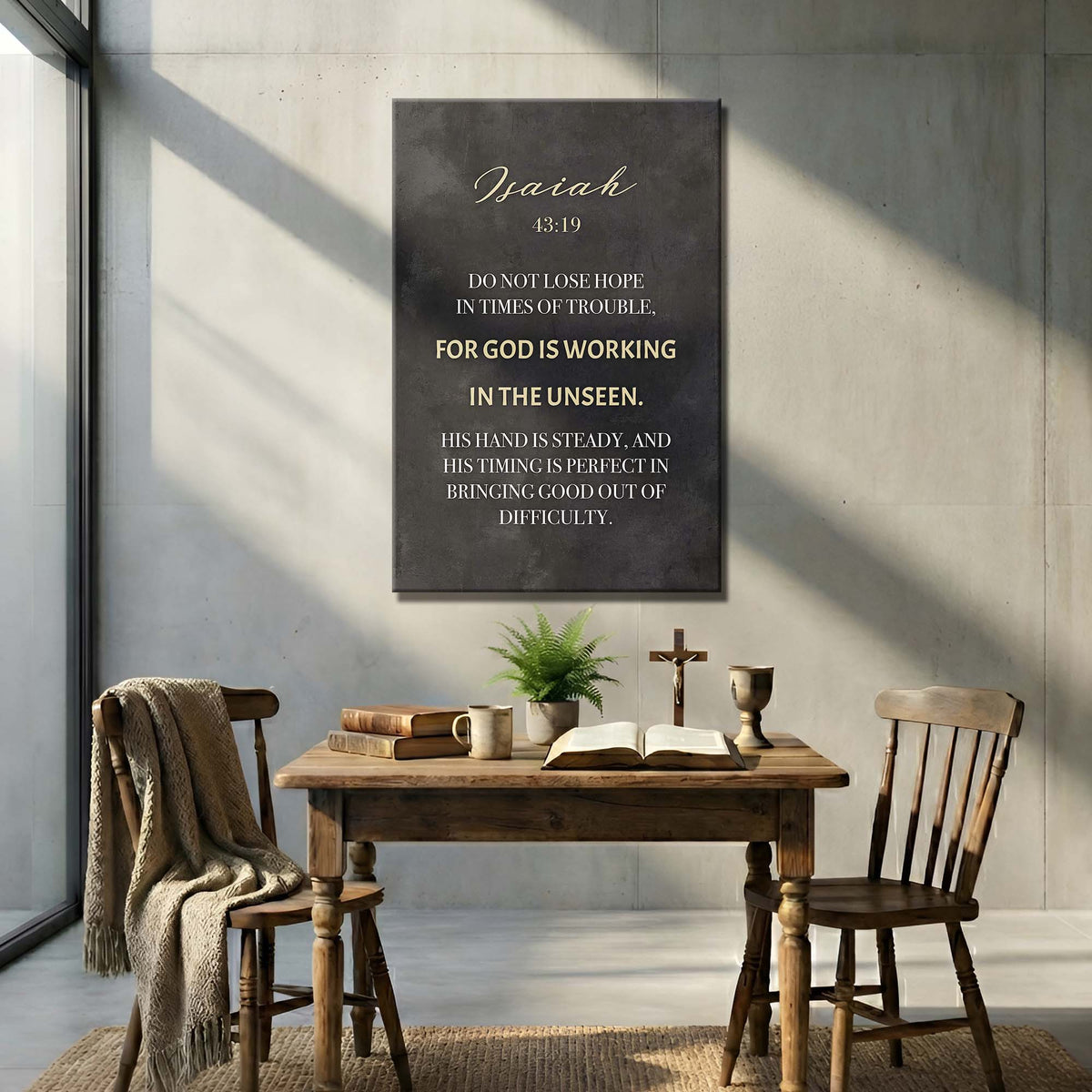 God Is Working - Isaiah 43:19 Faith Sign