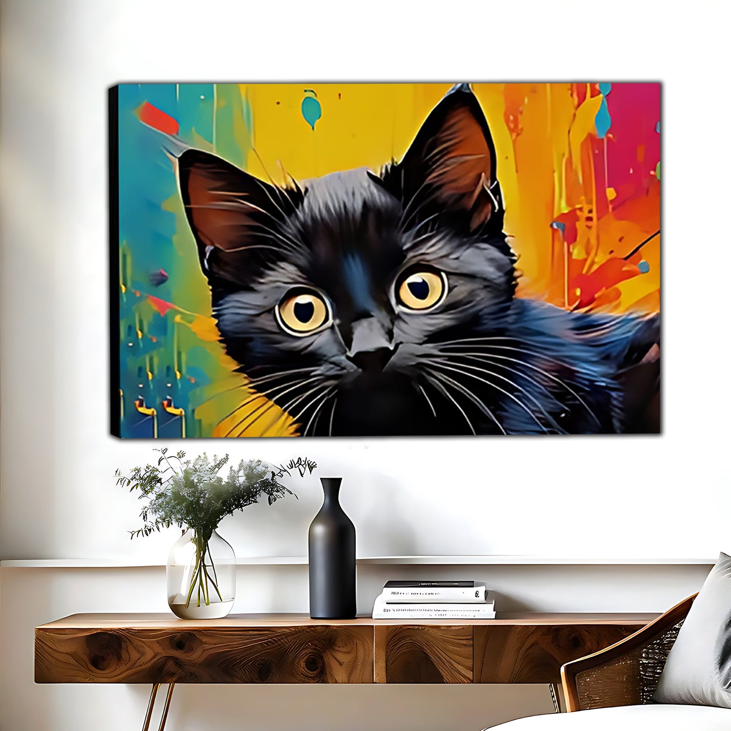 W408 Natural Wood Grain Canvas Decorative Painting – Abstract Art | Ideal for Living Rooms and Offices
