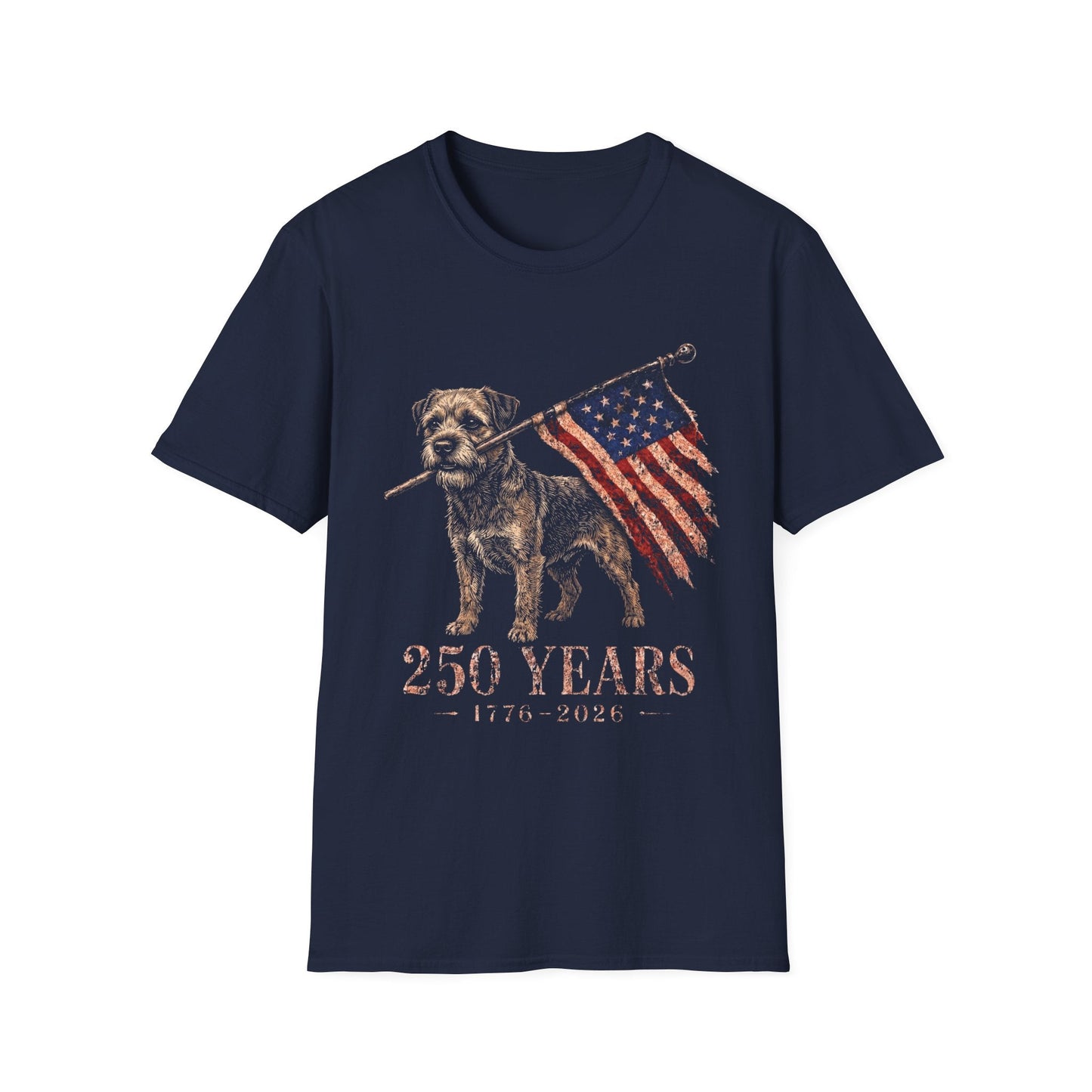 Border Terrier USA 250 Years Tee