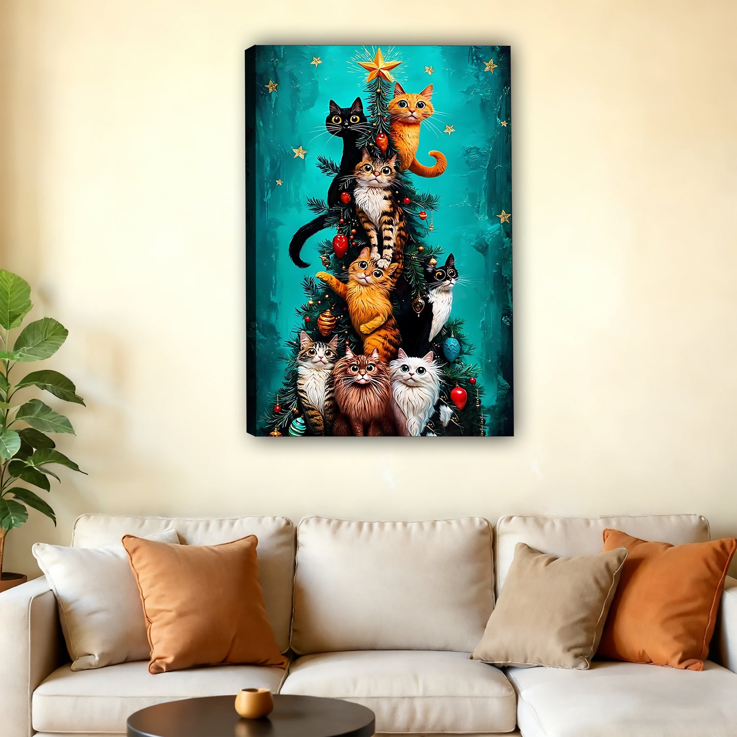 W418 Natural Wood Grain Canvas Decorative Painting – Abstract Art | Ideal for Living Rooms and Offices