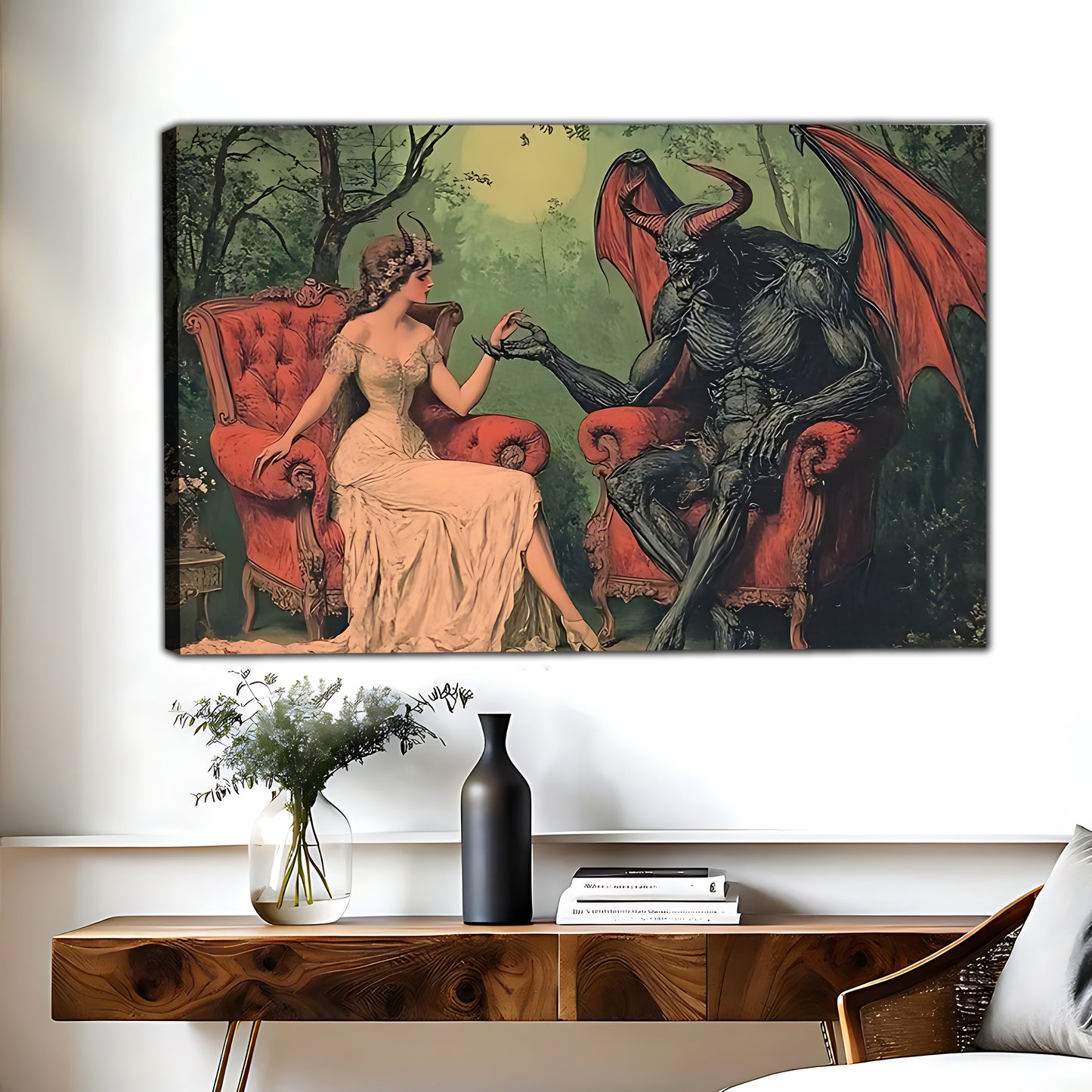W453 Natural Wood Grain Canvas Decorative Painting – Abstract Art | Ideal for Living Rooms and Offices