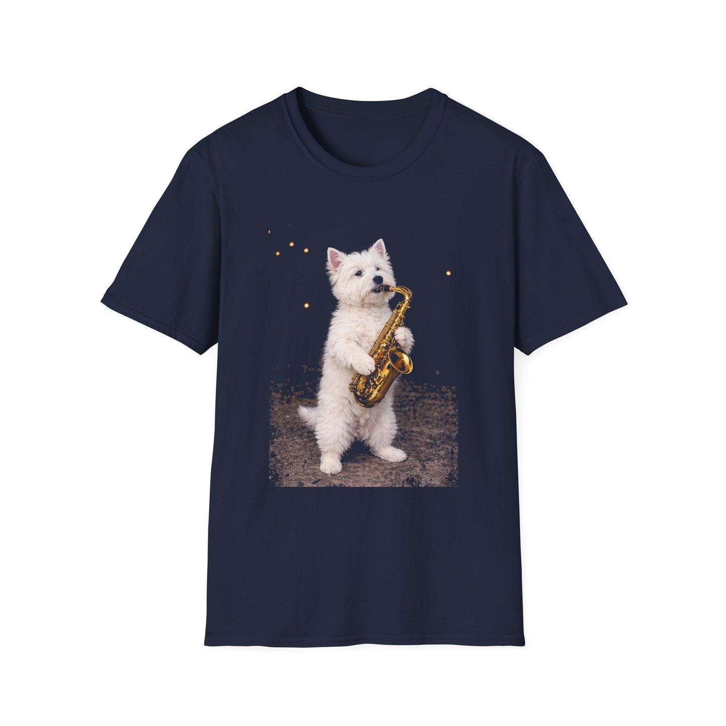 Westie on Sax Tee