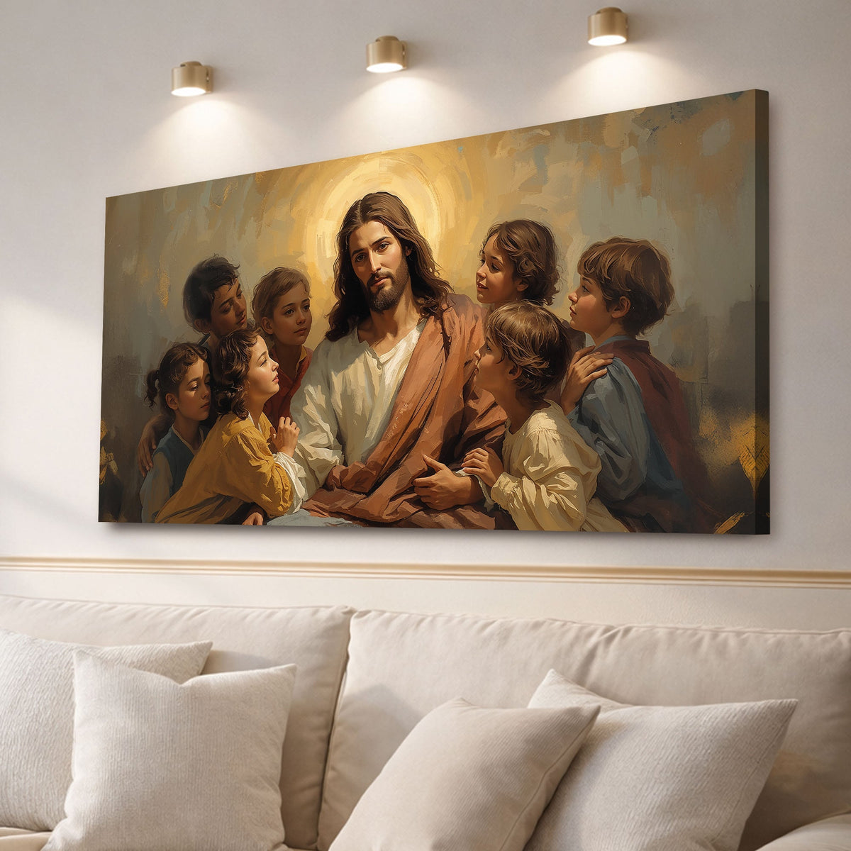 Jesus and the Children Faith Wall Art II