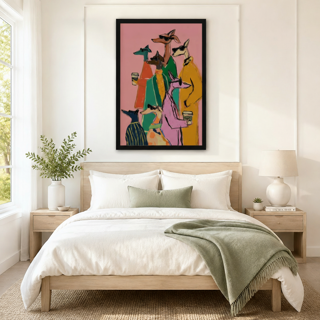 Stylish Dogs Fashion Gang Canvas Wall Art