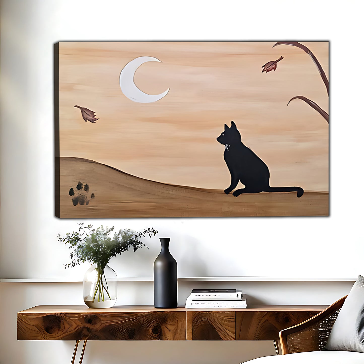 W404 Natural Wood Grain Canvas Decorative Painting – Abstract Art | Ideal for Living Rooms and Offices