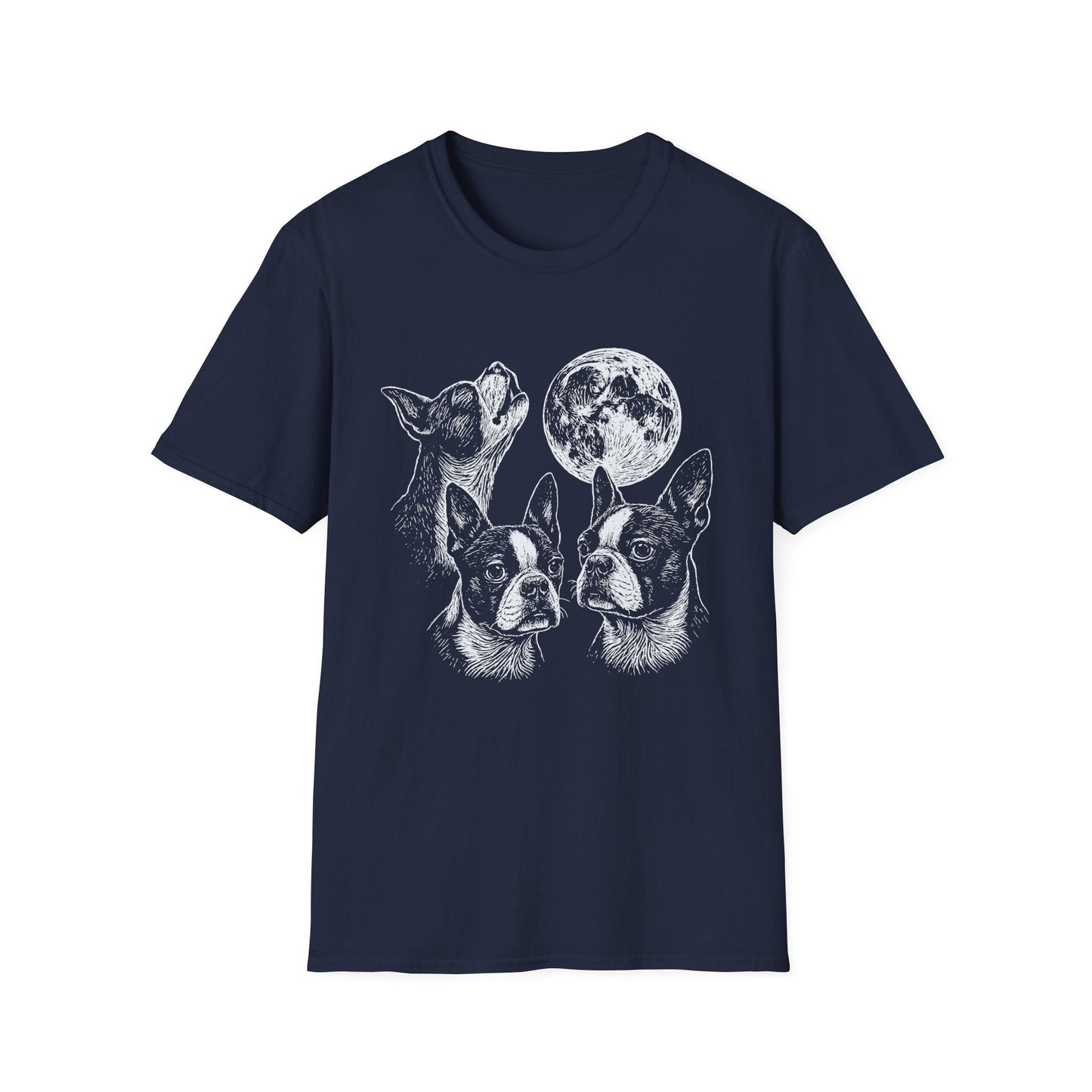 Three Boston Terrier Moon Tee
