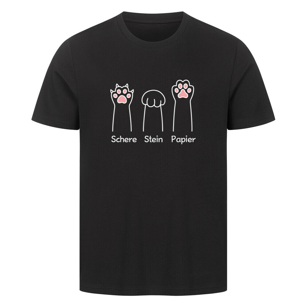 Schere Stein Papier unisex basic T-Shirt