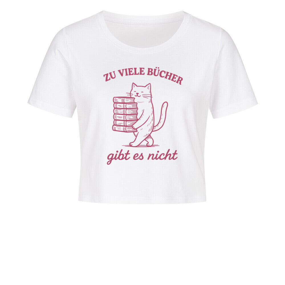Zu viele Bücher gibt es nicht-Ladies Cropped Tee