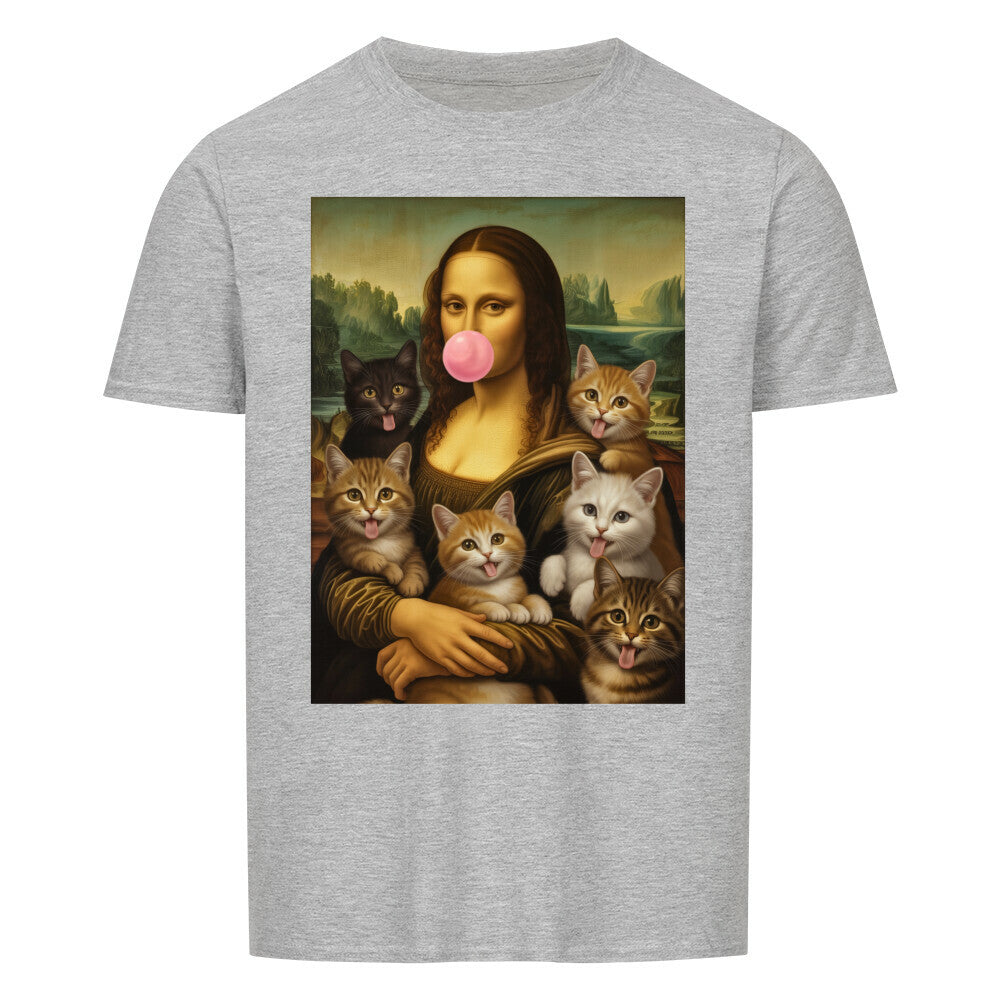 Mona Lisa With Cats Basic Shirt Unisex