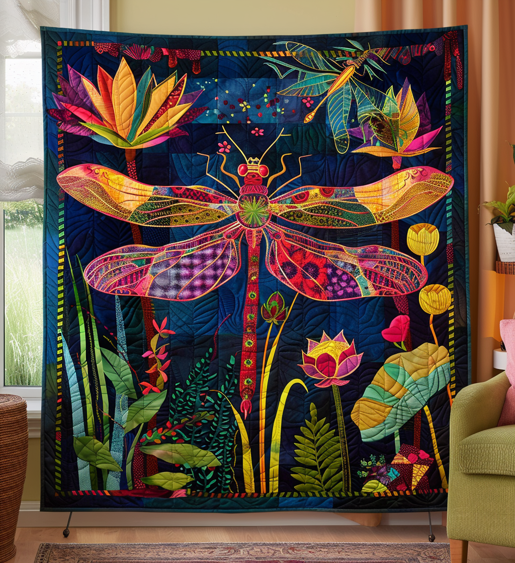 Whispering Wings Quilted Blanket - Throw (55" x 60")