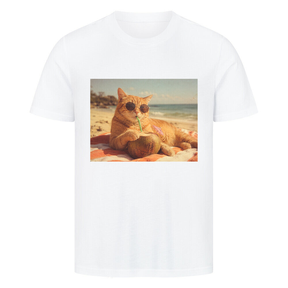 Katze am Strand T-Shirt