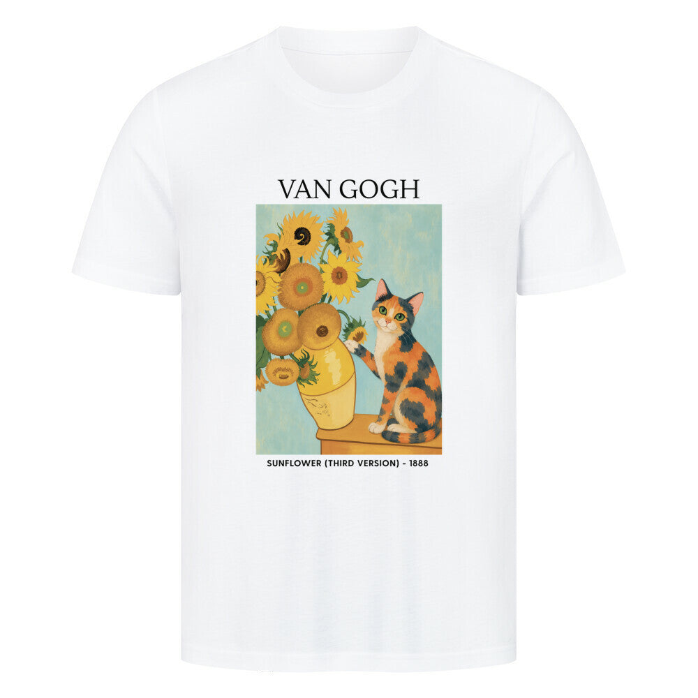 Calico Katze mit Sonnenblumen T-Shirt