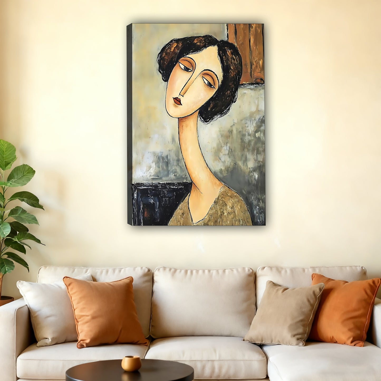 W411 Natural Wood Grain Canvas Decorative Painting – Abstract Art | Ideal for Living Rooms and Offices