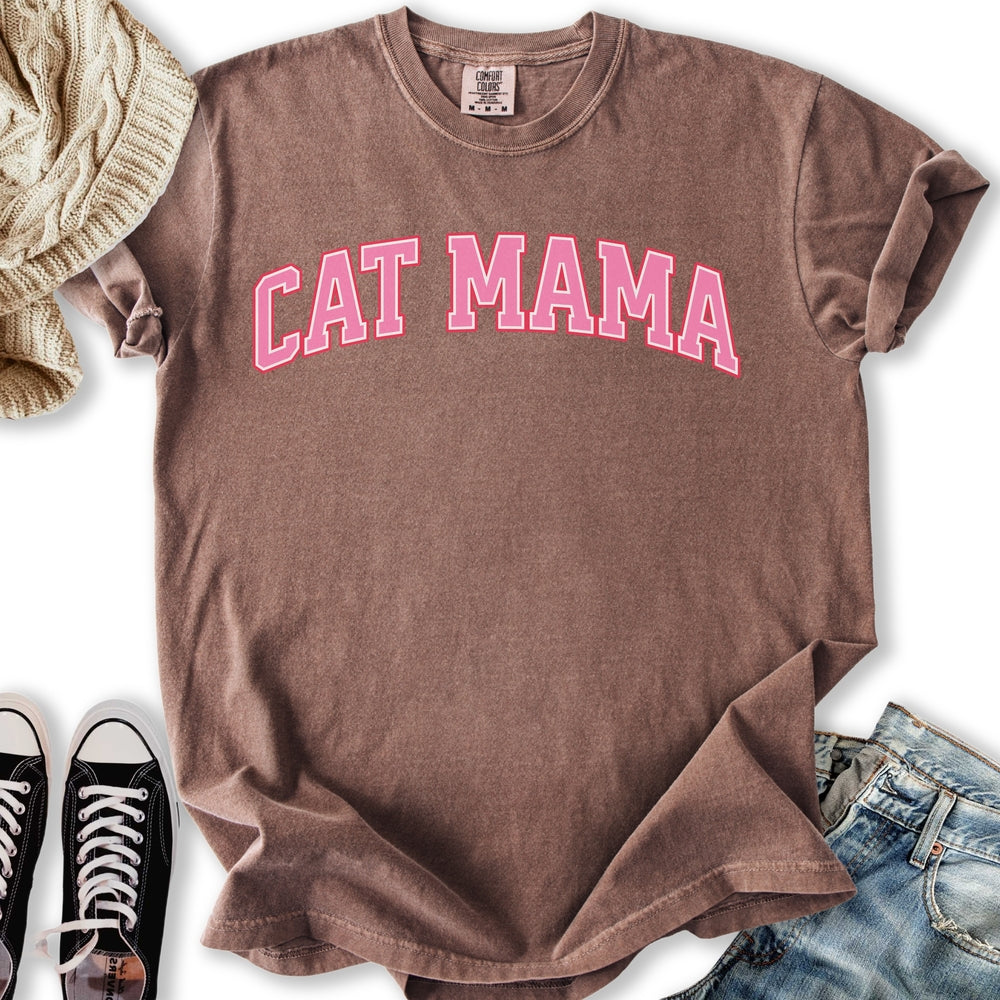 Pink Cat Mama Relaxed Tee