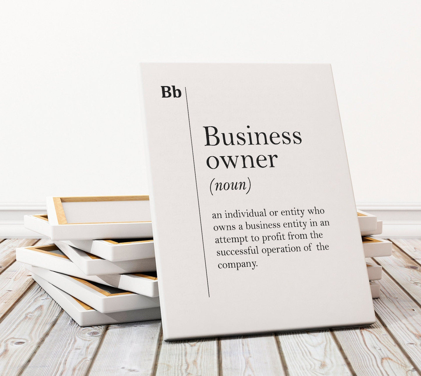 Business Owner Canvas Print – Framed Motivational Office Art | Ready to Hang