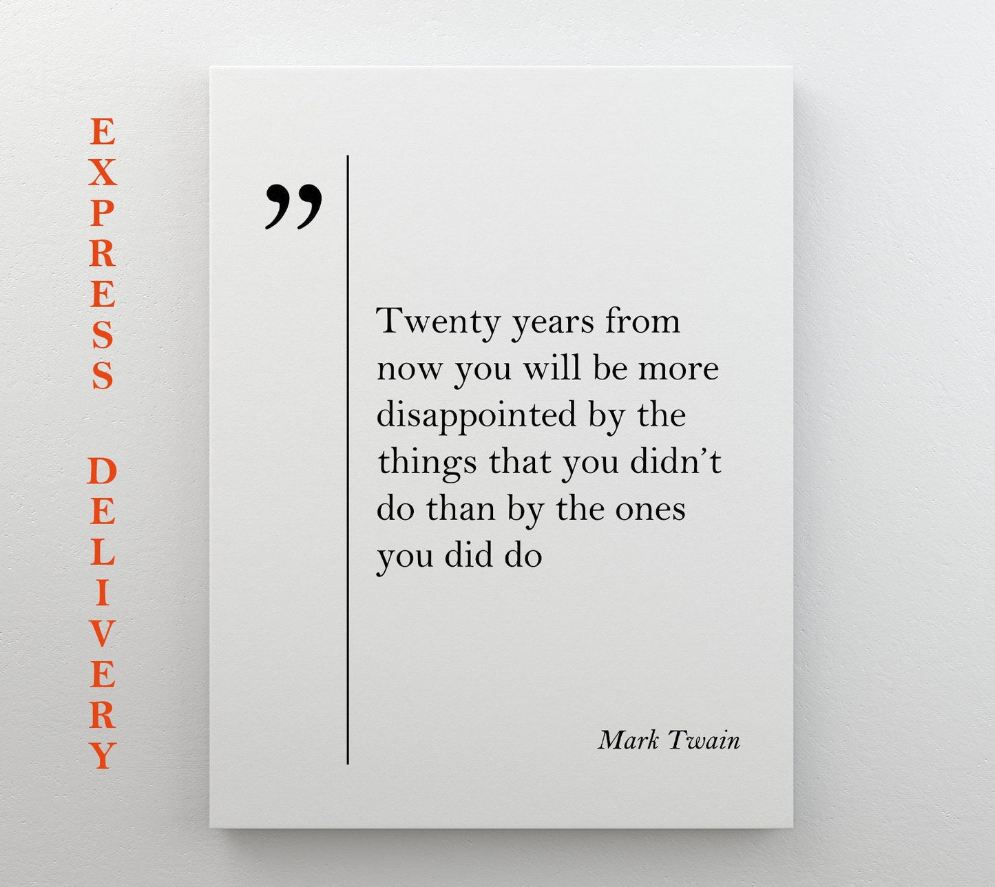 Mark Twain Quote Canvas – Framed Canvas Art | Motivational Wall Art, Ready to Hang