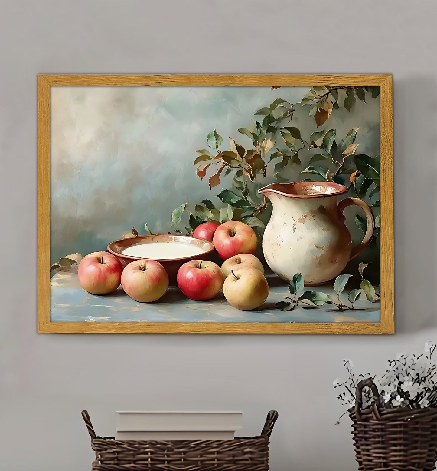 W159 Natural Wood Canvas – Abstract Art | Perfect for Living Room & Office