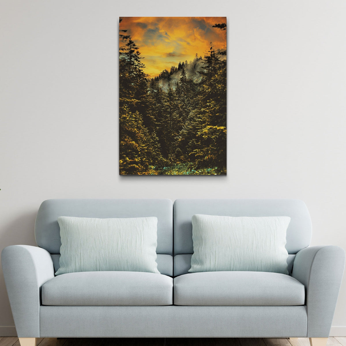 Into The Pine Trees Canvas Wall Art