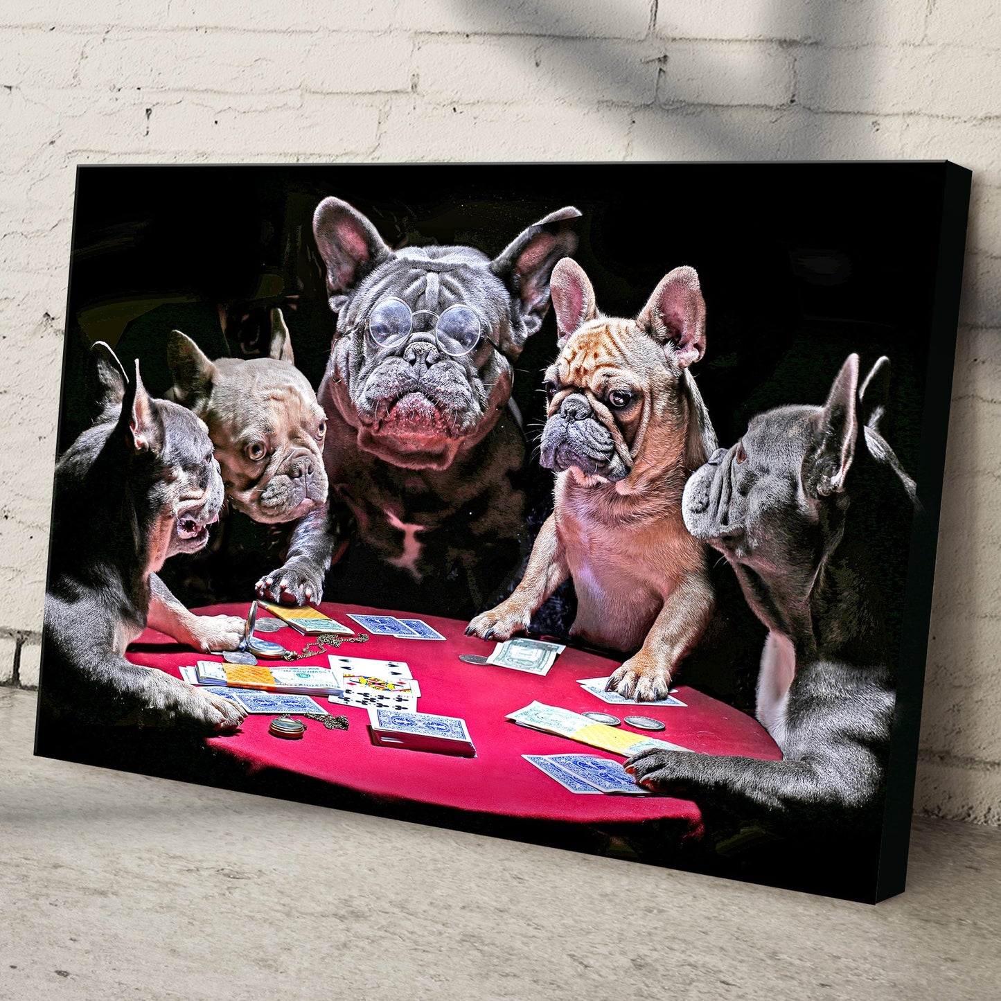 Poker Dog Players Canvas Wall Art ()