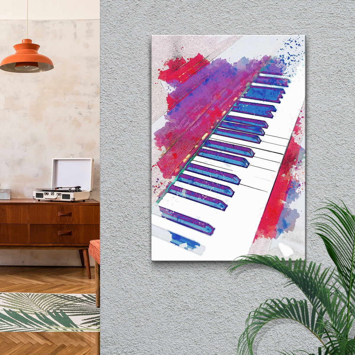 Piano Abstract Canvas Wall Art