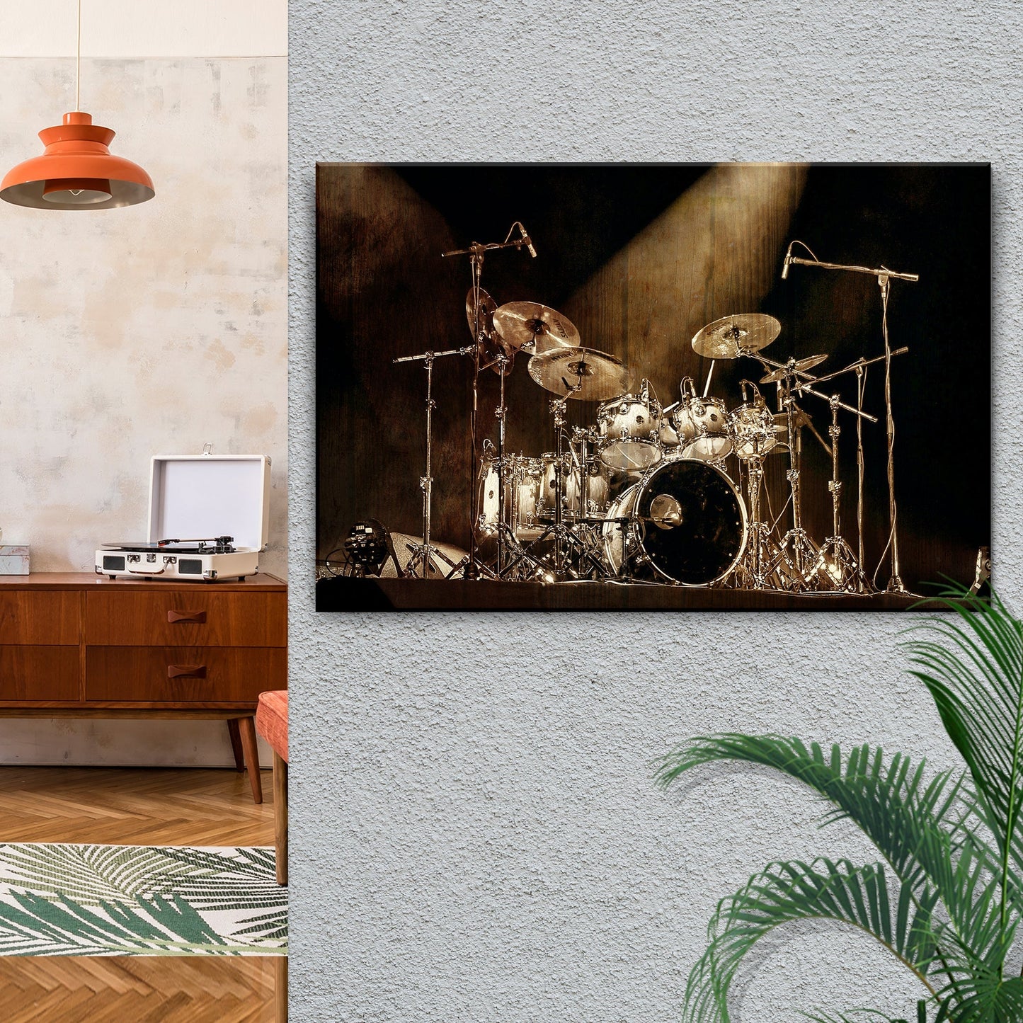 Drums Rustic Canvas Wall Art