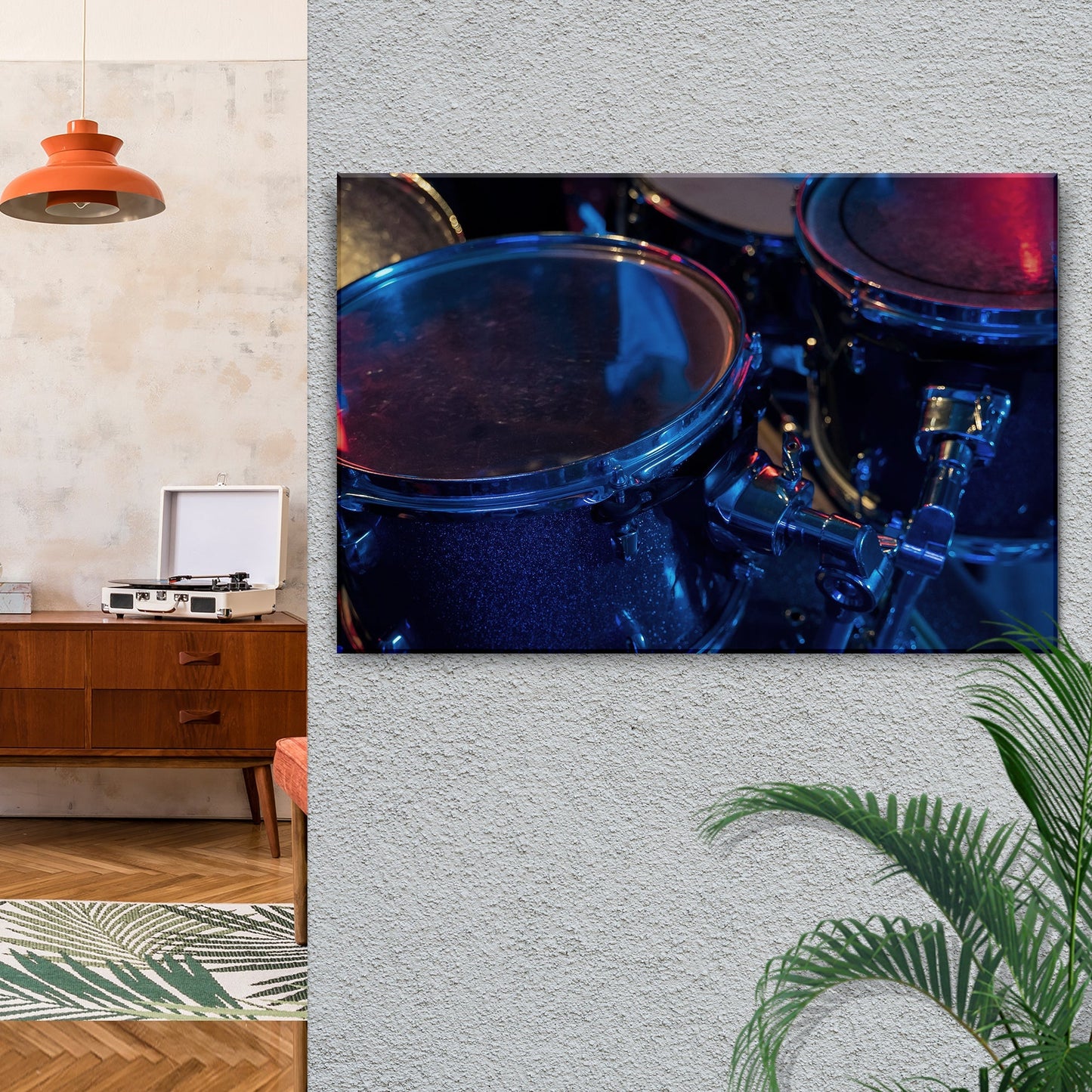 Drums Up Close Canvas Wall Art
