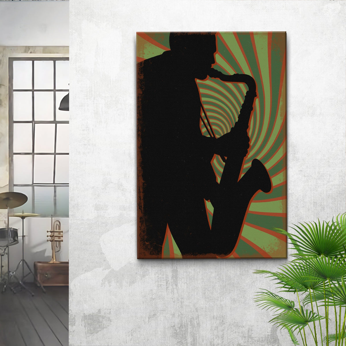 Music Genres Jazz Retro Canvas Wall Art
