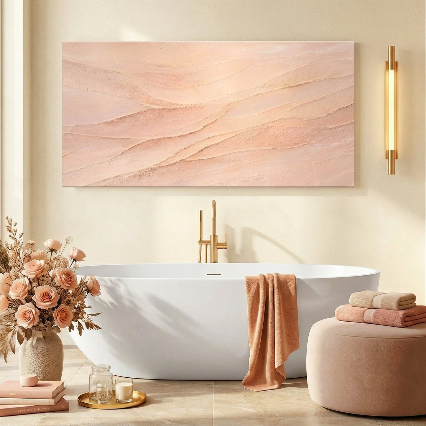 Blush And Cream Wave