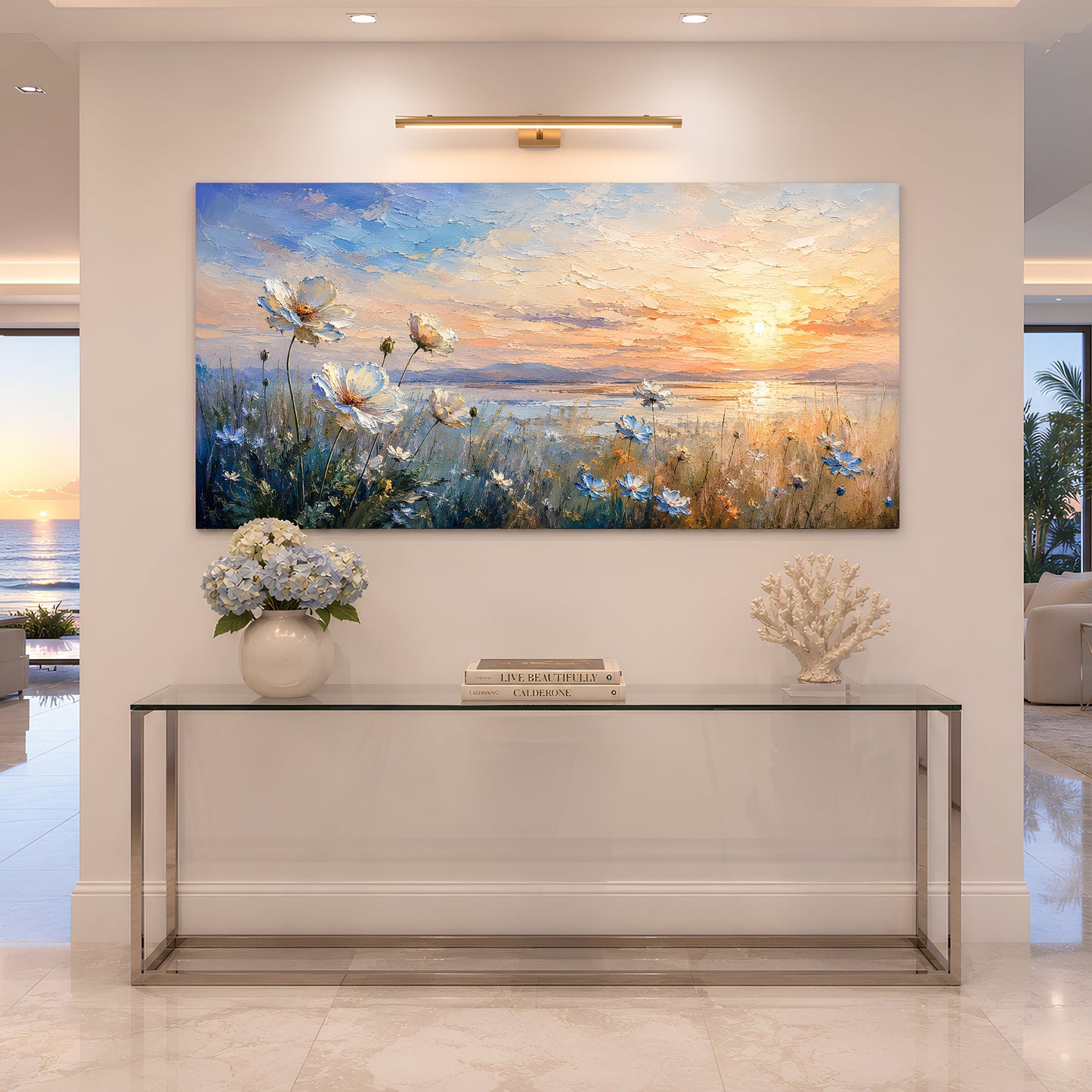 Coastal Meadow at Sunset