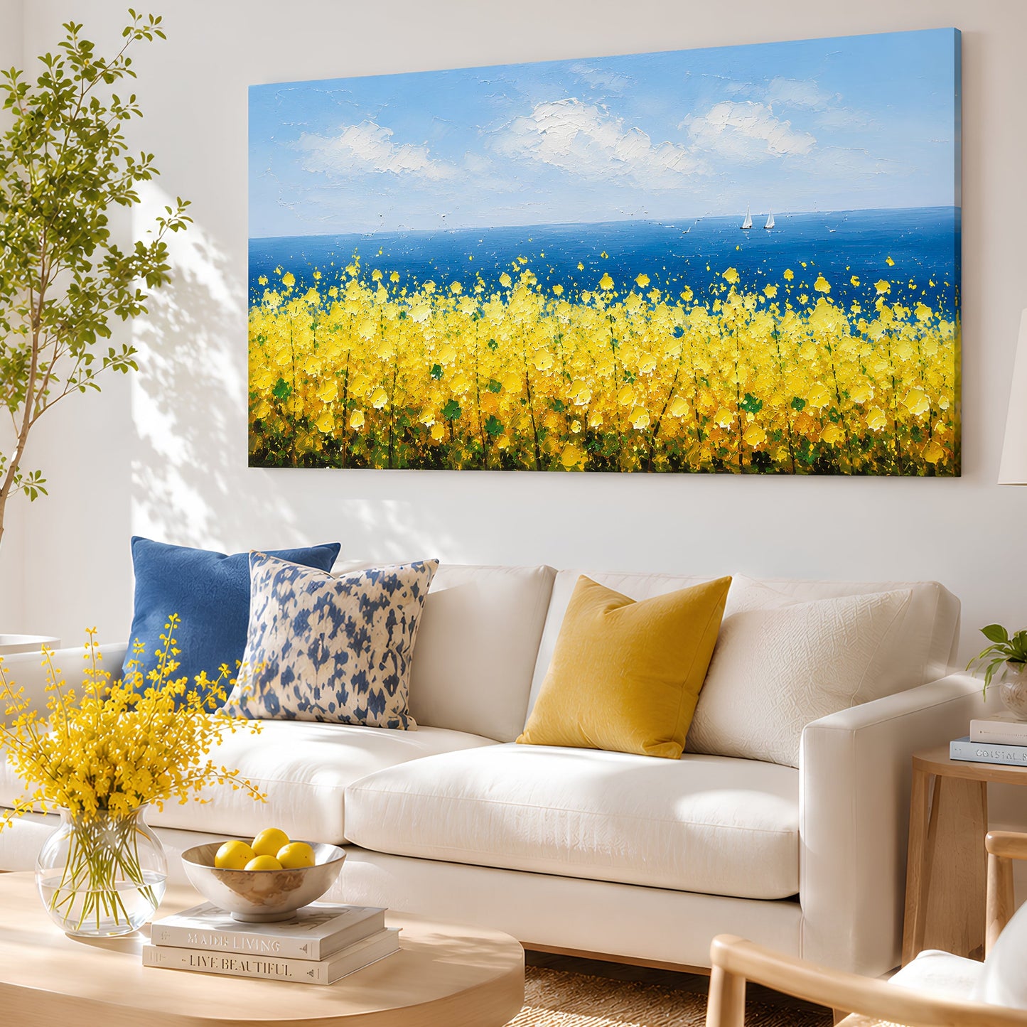 Golden Meadow Seascape
