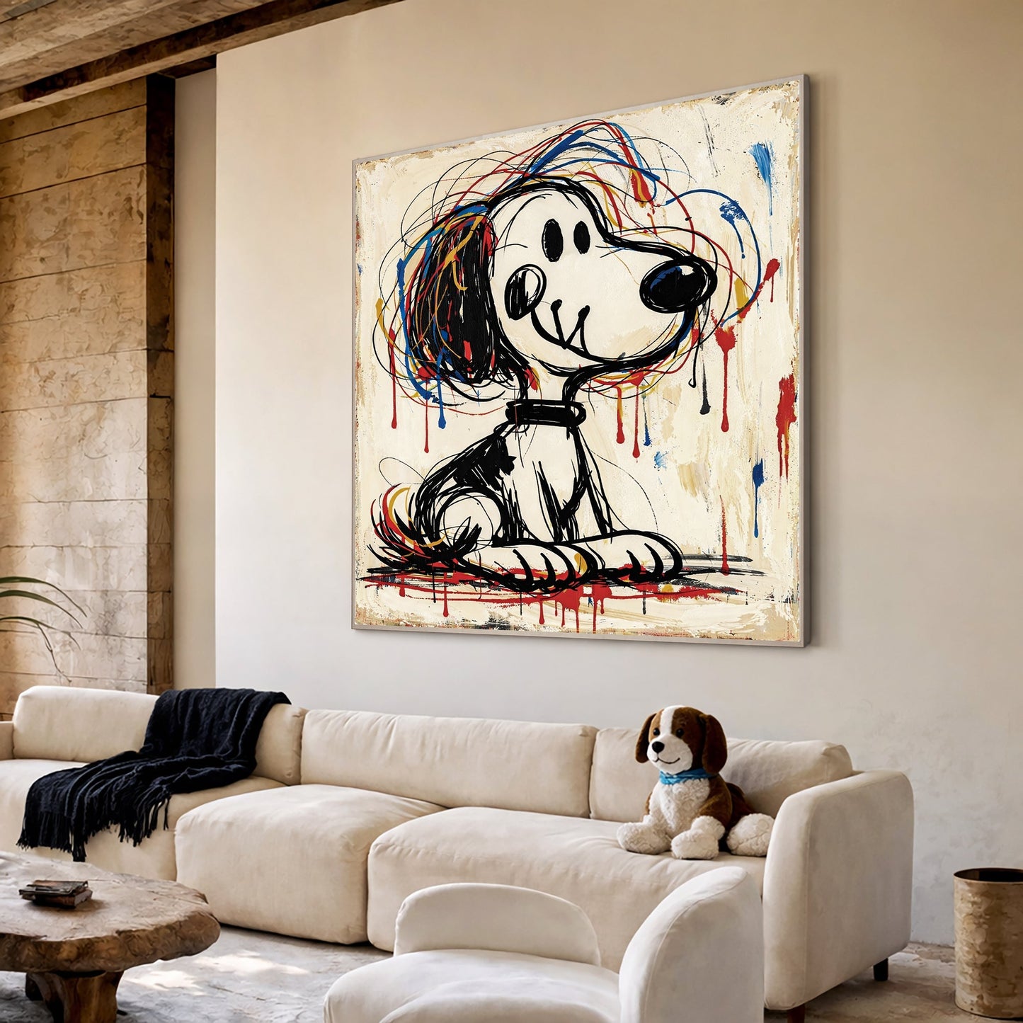 Abstract Dog Graffiti Wall Art