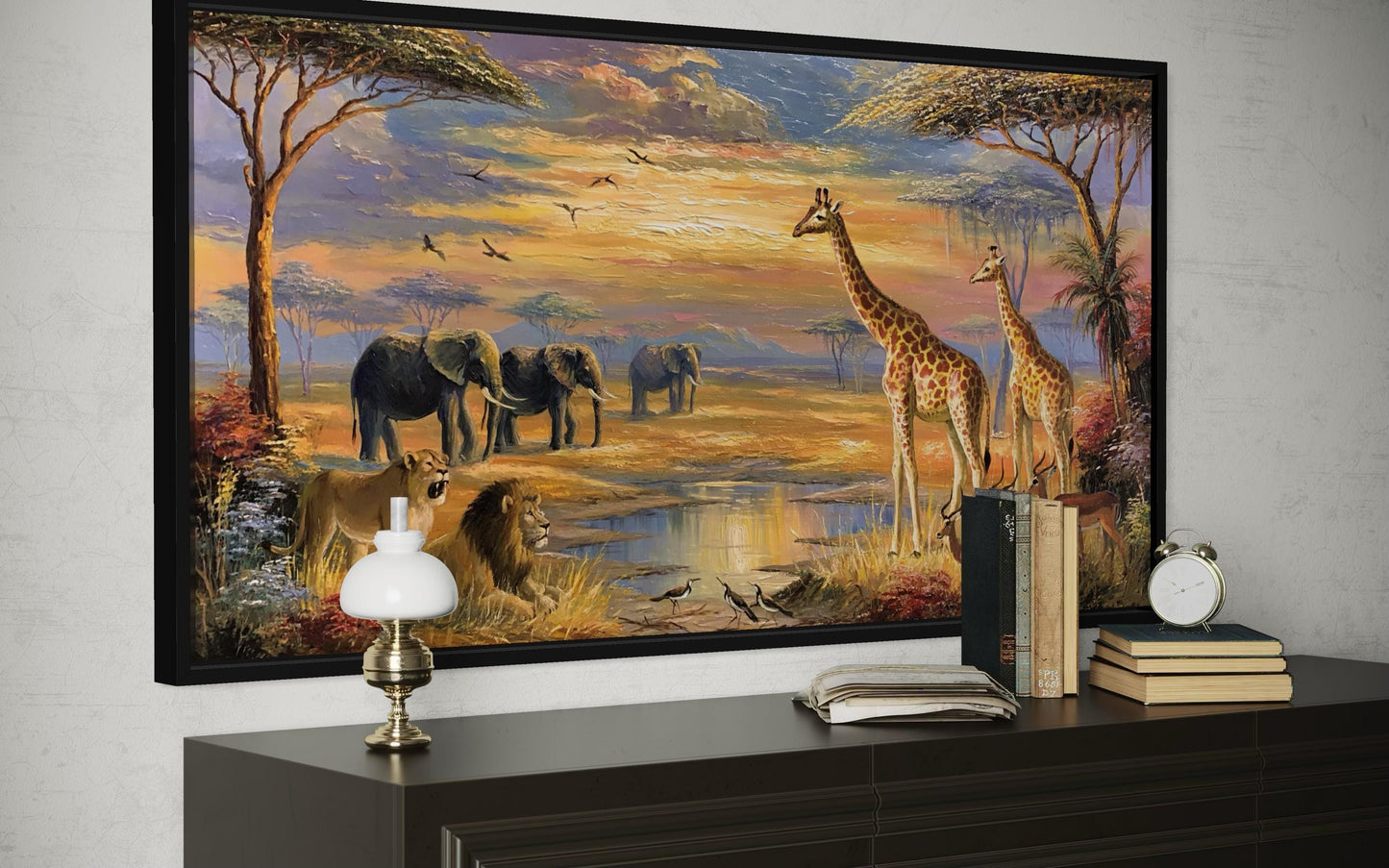 African Wildlife Safari Canvas Wall Art