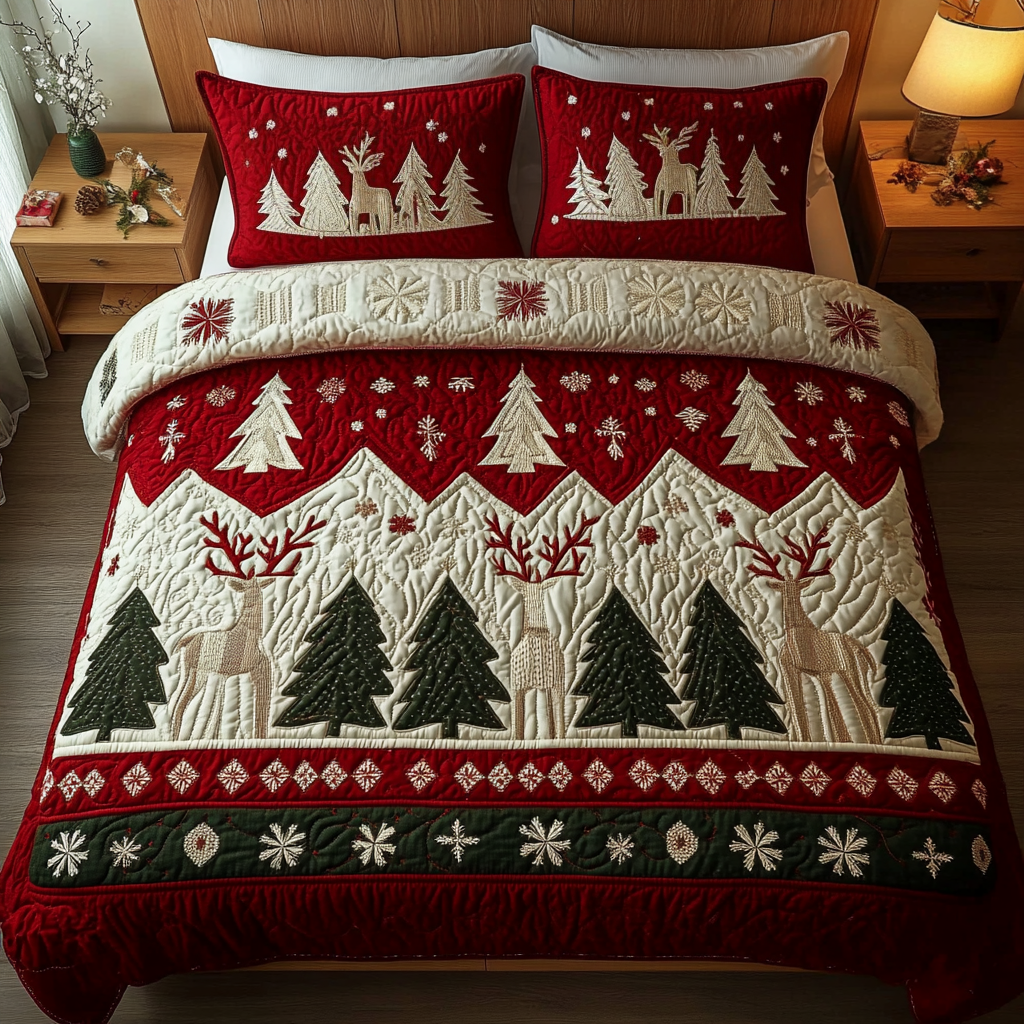 Alpine Bliss 3-Piece Quilted Bedding Set - Single (59" x 70")